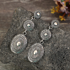 Alloy Dangle Stud Earrings&nbsp;FS-WGBC769-01