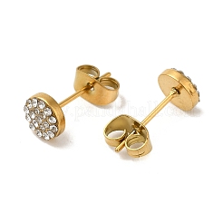 304 Stainless Steel Crystal Rhinestone Stud Earrings for Women&nbsp;EJEW-C094-01M-G