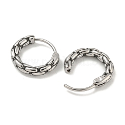 316 Surgical Stainless Steel Hoop Earrings&nbsp;EJEW-D096-19I-AS
