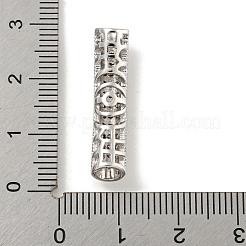 Brass Micro Pave Clear Cubic Zirconia Beads&nbsp;KK-G493-12P-01