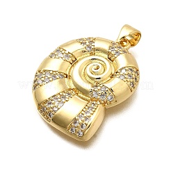 Brass Micro Pave Cubic Zirconia Pendants&nbsp;KK-C087-13G