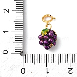925 Sterling Silver Pave Cubic Zirconia & Enamel Pendant Decorations&nbsp;STER-G050-01G