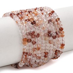 Natural Hematoid Quartz/Ferruginous Quartz Beads Strands&nbsp;G-Z161-C01-4x3mm