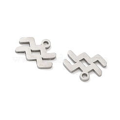 304ステンレススチール製の星座ペンダント  水瓶座の魅力  8x11x1mm  穴：1.2mm&nbsp;STAS-H260-01P-07