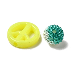 混合スタイルのアクリルパーツ  ミックスカラー  6~45x6~45mm  穴：1~5mm&nbsp;MACR-F066-M