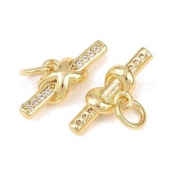 Brass Micro Pave Cubic Zirconia Pendants&nbsp;KK-Z146-14G