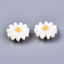 天然淡水シェルビーズ  花  貝殻色  10x4.5mm  穴：0.8mm.&nbsp;SHEL-S266-14A-01