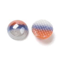 ツートンカラーのガラスカボション  半円  ミックスカラー  4x2mm&nbsp;GLAA-B012-54