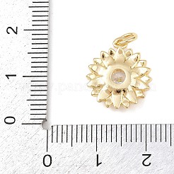 Brass Micro Pave Cubic Zirconia Pendants&nbsp;KK-H525-05E-G