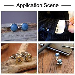 36Pcs 3 Colors Brass Cufflinks&nbsp;KK-PJ0001-17