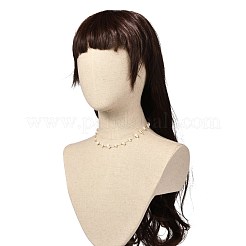 Natural White Moonstone Chip Beaded Necklace for Girl Women&nbsp;NJEW-JN03708-02