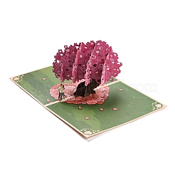 Rectangle 3D Pop Up Paper Greeting Card&nbsp;AJEW-F064-01B