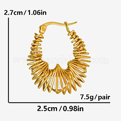 304 Stainless Steel Irregular Twist Hoop Earrings&nbsp;KB0349-2