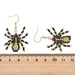 Halloween Glass Seed Bead Dangle Earrings&nbsp;EJEW-MZ00769