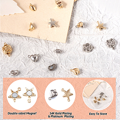 12 Sets 12 Styles Brass Magnetic Clasps&nbsp;FIND-TA0002-20