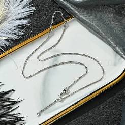 2mm Rack Plating Brass Wheat Chain Adjustable Slider Necklaces for Women Men&nbsp;MAK-L044-09P