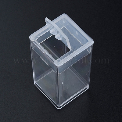 プラスチックビーズ収納ケース  長方形  透明  5x2.95x2.7cm&nbsp;CON-N012-04-1