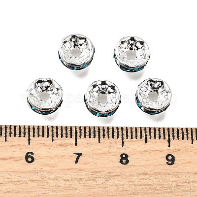 Brass Grade A Rhinestone Spacer Beads&nbsp;RB-A014-Z8mm-06S-1