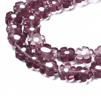 Handmade Millefiori Glass Bead Strands&nbsp;LAMP-J035-6mm-33-1