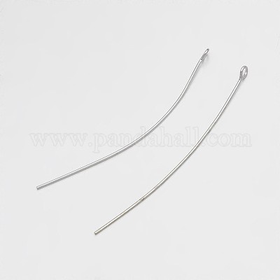 真鍮製9ピン  プラチナ  61mm  穴：2mm  ピン：0.8mm  約2270個/500g&nbsp;KK-E647-22P-61mm-1