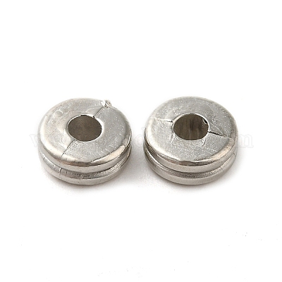 CCBプラスチックビーズ  フラットラウンド  プラチナ  6x2.5mm  穴：2mm&nbsp;CCB-H001-09P-1
