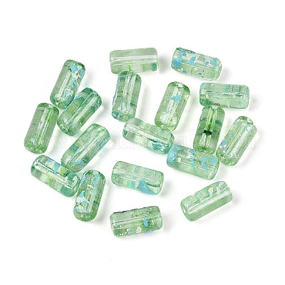 ピカソの透明ガラスのラッパビーズ  ミディアムアクアマリン  9x4.5mm  穴：1mm  約1500個/ポンド&nbsp;SEED-N010-02H-1