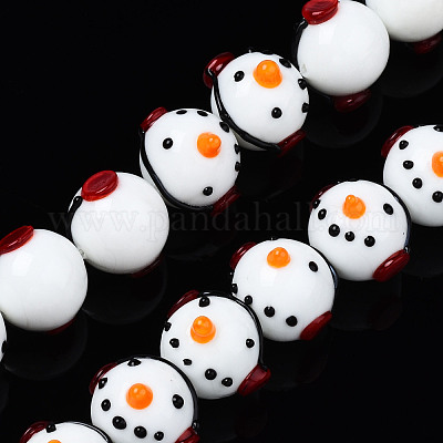 Handmade Bumpy Lampwork Beads Strands&nbsp;LAMP-N021-028-1