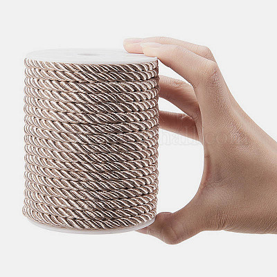ポリエステルコード  ツイストコード  淡い茶色  5mm  約18~19ヤード/ロール（16.4m〜17.3m /ロール）&nbsp;NWIR-PH0001-07F-1