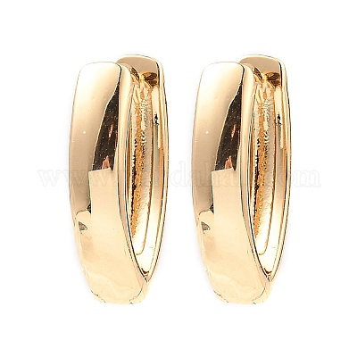 真鍮製フープピアス  ティアドロップ  ライトゴールド  15.5x11x4mm&nbsp;EJEW-I289-52B-KCG-1