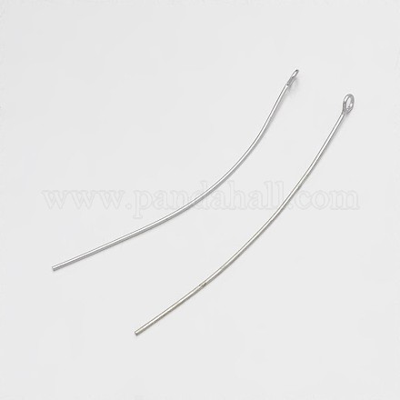 真鍮製9ピン  プラチナ  61mm  穴：2mm  ピン：0.8mm  約2270個/500g&nbsp;KK-E647-22P-61mm-1