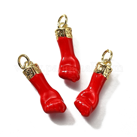 Brass Enamel Pendants KK-Q043-29A-02-1