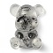 Resin Display Decorations, with Natural Rutilated Quartz Chips Inside, Bear, 53.5~53.8x41~41.5x17.5~21mm