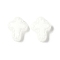 Baking Paint Glass Enamel Beads, Hand Painted Beads, Cross, White, 14.5x11.5x4mm, Hole: 1mm