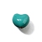 S925 Sterling Silver Beads, with Enamel, Heart, Dark Cyan, 7x8x5.5mm, Hole: 1mm