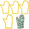 Acrylic Quilting Template, Patchwork Stencils, Palm, 217~260x150~180x3mm, 4pcs/set
