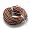 Leather Cords, Coconut Brown, 3x2mm, about 100yards/bundle(300 feet/bundle)