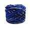 Soft Crocheting Polyester Yarn, Thick Knitting Yarn for Scarf, Bag, Cushion Making, Segment Dyed, Medium Blue, 7mm