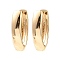 Brass Hoop Earrings, Teardrop, Light Gold, 15.5x11x4mm
