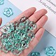 透明なアクリルビーズフレーム  花  ターコイズ  19x20x3.5mm  穴：1.6mm  内径：6.5mm  約632個/500g&nbsp;TACR-S154-29B-68-5