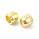 CCBプラスチックコードエンドパーツ  エンドキャップ  コラム  ゴールドカラー  8.5x8mm  穴：2mm  内径：6mm&nbsp;CCB-G017-12G-4