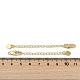 Brass Ends with Chains&nbsp;KK-P283-35G-3