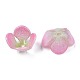 プラスチックビーズ  花  ピンク  12~13.5x12~13x8mm  穴：1.2mm&nbsp;KY-N015-049D-3