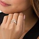 Brass Rhinestone Chunky Rings&nbsp;PW-WG7507A-01-4