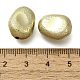 UVメッキ CCB プラスチックビーズ  テクスチャー  オーバル  シャンパンゴールド  15.5x12x10mm  穴：2mm&nbsp;CCB-D008-05G-3