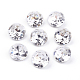Pointed Back & Back Plated Glass Rhinestone Cabochons&nbsp;RGLA-J012-10mm-001-1