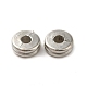 CCBプラスチックビーズ  フラットラウンド  プラチナ  6x2.5mm  穴：2mm&nbsp;CCB-H001-09P-2