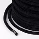 ラウンドポリエステルコード  ブラック  3mm  約21.87ヤード（20m）/ロール&nbsp;OCOR-L031-01-2