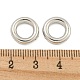 CCBプラスチックビーズ  丸いリング  プラチナ  12x2.8mm  穴：7mm&nbsp;CCB-L014-01B-P-3