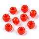 不透明なプラスチックビーズ  バレル  レッド  9x6mm  穴：3.8mm  約1950個/500g&nbsp;KY-T025-01-F10-1