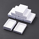 厚紙のネックレス箱  内部のスポンジ  長方形  ホワイト  9x6.5x2.8cm&nbsp;CBOX-S008-03-3